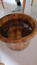 川柏香实木泡脚桶木桶洗脚盆木桶家用足浴桶泡脚木质香柏木碳化木制脚盆 26cm 【碳化无盖】+艾30 实拍图