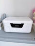 橱明星带锁密码箱隐私文件家用密码保险箱小型大容量贵重物品保管收纳盒 小号9L白色【三位密码+带隔层】 实拍图