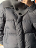 三彩【防水易打理】独醒2025冬季新款短款羽绒服90白鸭绒面包服F 大象灰 M 160/84A 实拍图