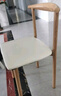 虞萌馨迪餐椅北欧风牛角椅靠背椅简约经济书房凳子卧室家用仿实木椅子 原木色+白色【PU款】 小牛角椅 实拍图