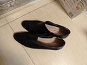莱尔斯丹2025秋冬新款粗跟舒适高级感脚踝短靴子女靴54702 黑色BKK 37 实拍图