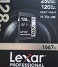 雷克沙（Lexar）128GB SD存储卡 U3 V60 4K数码相机内存卡 读250MB/s 写120MB/s 双排金手指（1667x Pro） 实拍图