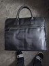 树杰 手提文件包公文包男文件袋手拎商务包手提袋牛津男士收纳防水大容量双层定制印刷 316款黑色 实拍图