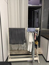 名至晾衣架室内阳台飘窗家用晾衣架小户型折叠晾衣架移动落地晾衣架 奶油白/四档升降/万向轮/1.2~2.07米伸缩 实拍图