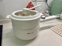 小熊（Bear）电煮锅 小电锅 电蒸锅 长柄 小型宿舍电锅 多功能锅辅食锅 学生泡面不粘锅珐琅锅Q16H1 1.6L配蒸笼 实拍图