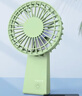 得力便携式手持小风扇充电小型迷你便携大风力电风扇户外露营桌面宿舍专用台式轻音电扇伴侣 绿 实拍图
