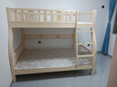 汀煌实木上下床双层床小户型架子上下铺双人子母床两层木床高低儿童床 【爬梯书架款】上130下150床垫*2 实拍图
