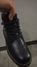 百丽黑曜石勇士厚底休闲加绒靴子户外工装马丁靴A1764DD4 黑绒里 40 实拍图