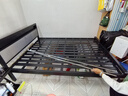 亿鉴【包邮到家】床铁艺床双人床架特厚铁床1.5米x2米置物软包铁架床 升级特厚-黑床架灰软包-简尾款【特价冲量】 1.5米x2米【内径2.0】店长重点推荐 实拍图