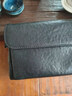 鹿师傅手工植鞣头层牛皮男士手拿包牛皮密码锁手机钥匙零钱收纳包 子夜黑 头层牛皮 实拍图