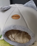 贝初众猫窝四季通用封闭式可拆洗猫屋宠物窝猫床冬季保暖大中小型犬狗窝 可爱猫头窝【建议6斤内】M码 亲肤舒适/造型可爱 实拍图
