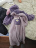 果壳（Gukoo）睡衣女冬季迪士尼联名珊瑚绒柔软加厚连帽睡袍可外穿情侣睡衣D 紫色黛西睡袍 S 实拍图