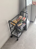 溢彩年华厨房置物架落地储物架移动收纳小推车蔬菜架子多层零食架1056-BK 实拍图