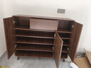 比尔吉沃 实木鞋柜家用门口新中式入户大容量玄关柜一体靠墙门厅柜 胡桃色120*35*101 实拍图