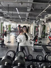 鹿亦萌大U领普拉提训练运动罩衫女遮屁股慵懒宽松蝙蝠袖长袖瑜伽服上衣 白麻灰 XL 实拍图