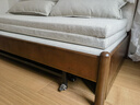 源氏木语实木沙发床现代简约多功能可折叠床北欧风小户型客厅两用双人沙发 1.55m山毛榉胡桃色(米白) 实拍图