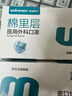 稳健医用外科口罩一次性口罩成人口罩棉里层儿童口罩冬季保暖防寒防风 成人款蓝色 非独立 全新升级棉里层 50只/盒 实拍图