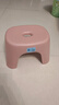 换鞋凳小凳子座椅小板凳可叠放加厚塑料凳高级感儿童学生寝室矮凳 樱花粉1个 实拍图