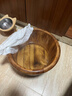 川柏香实木泡脚桶木桶洗脚盆木桶家用足浴桶泡脚木质香柏木碳化木制脚盆 26cm 【碳化无盖】+艾30 实拍图
