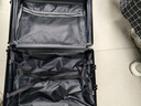 鹃羚铝框行李箱拉杆箱男女学生大容量旅行箱次日达小型可登机密码皮箱 米黑色【贴心挂钩+防护包角】 24英寸 -黄金尺寸学生返校托运箱【加厚可坐人】 实拍图