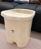 泡脚桶家用过小腿高深洗脚盆秋冬保温学生宿舍过膝养生熏蒸足浴桶 高款【36cm】底部凸点按摩 带提手奶油色【带盖款】 实拍图