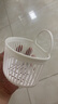 可爱壁挂式收纳篮多功能厨房浴室小挂篮免打孔挂墙首饰盒小号 白色大嘴挂壁收纳盒 实拍图