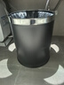 本迪不锈钢压圈垃圾桶15L大号黑色酒店带内桶双层烤漆阻燃金属垃圾桶 实拍图