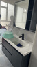 艺昕浴室柜陶瓷一体盆卫生间洗手盆洗脸盆柜组合智能镜套装洗漱洗手台 90CM轻奢灰标准款+全套配件 实拍图