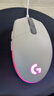 罗技（G）G102 有线游戏鼠标 白色 RGB灯效 吃鸡鼠标 绝地求生 轻量化设计 G102第二代 实拍图