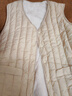 秋冬季保暖羽绒棉马甲女修身内胆坎肩加绒加厚背心大码妈妈装 米黄色（加绒加厚款） 3XL 115斤-130斤 实拍图