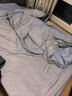 艾薇 A类水洗棉单人床宿舍三件套床单磨毛被罩 极速灰被套150*200cm 实拍图