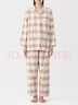 MUJI女式无侧缝法兰绒睡衣女士家居服女款纯棉25年冬季套装 女装 粉红色格纹 M （上装160/84A 下装160/66A） 实拍图