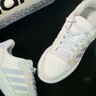 adidas ENTRAP美式校园风运动少年感复古篮球风板鞋男女阿迪达斯   白色/浅蓝/灰色   41 实拍图