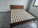 兴瑀汇实木床1.5米1.8m新中式双人床胡桃色木床主卧家用现代简约单人 胡桃色床+10cm床垫 1.5米*2米框架结构 实拍图