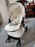 酷贝乐（coballe）婴儿车0-3岁用折叠可坐可躺减震遛娃神器轻便溜娃新生儿宝宝推车 极光白(轻巧便携+全罩遮阳) 实拍图