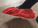 优奥一次性鞋套100只加厚无纺布透气防尘脚套均码红色结婚乔迁新年 实拍图