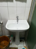立柱式洗脸盆小户型卫生间三角立柱盆一体陶瓷迷你落地洗手盆阳台 41X36柱盆+五金配件 -换单冷备 实拍图