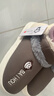 BAIHOU白猴PU皮面高帮棉拖鞋男女包跟家居情侣款毛绒保暖棉鞋 深咖42-43 实拍图