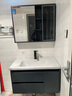艺昕浴室柜陶瓷一体盆卫生间洗手盆洗脸盆柜组合智能镜套装洗漱洗手台 80CM轻奢灰标准款+全套配件 实拍图