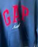 盖璞（GAP）女装春款撞色Logo宽松抓绒套头连帽衫卫衣上衣792499 海军蓝 S (160/84A) 亚洲尺码 实拍图