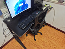 甄严选电脑桌台式电竞桌椅套装组合桌子办公家用桌学习桌书房书桌写字桌 【电竞桌椅套装】黑碳纤维面120*60CM 实拍图