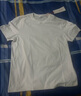 布先生春夏季短袖T恤男士纯棉小白T纯色内搭打底衫 白色 2XL(185) 实拍图