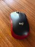 罗技（Logitech）M185鼠标 无线鼠标 办公鼠标 对称鼠标 黑色红边 带无线2.4G接收器 实拍图
