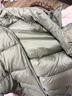 优衣库童装男童女童高级轻型羽绒连帽外套帽子可拆卸471377 54 绿色 140 实拍图