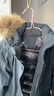 君羽户外羽绒服女中长800蓬白鹅绒加拿大风格工装大毛领鹅绒服34 黑色 M （推荐106-115斤） 实拍图