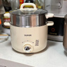苏泊尔（SUPOR）不锈钢电煮锅 电蒸锅 多功能家用宿舍泡面小火锅 2.5L带蒸屉小炖锅 蒸煮一体电热锅H25YK681A 实拍图