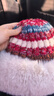热风（Hotwind）【商场同款】女士新年毛线帽冬季新款绞花拼色厚毛绒保暖圣诞帽 05红色 F 实拍图
