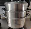 炊大皇304不锈钢双层蒸锅家用复合底汤锅蒸馒头包子可视可立高拱盖26cm 实拍图