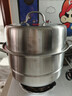 康巴赫蒸锅304不锈钢蒸笼食品级双层汤锅家用蒸煮炖燃气灶电磁炉通用 【加厚304不锈钢】 2层 30cm 实拍图