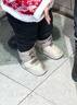 婧麒（JOYNCLEON）2025冬季婴幼儿学步鞋加绒保暖软底防滑儿童棉鞋0到3岁宝宝鞋 米白色 二棉款脚长+1cm选鞋内长 13 cm内长适用脚长12cm 实拍图